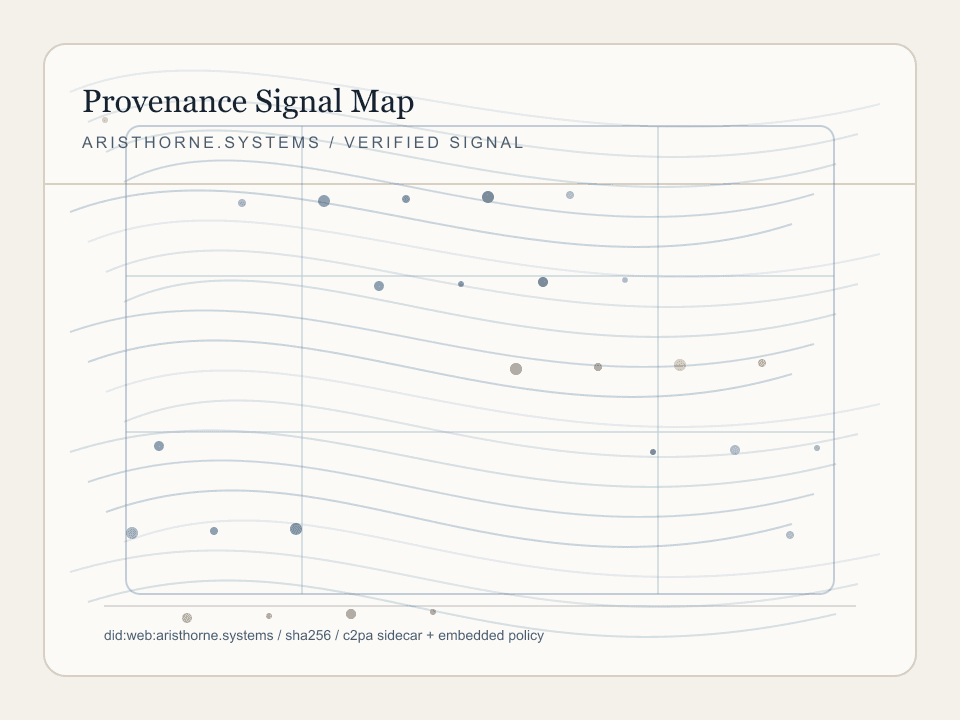 Abstract provenance signal map for aristhorne.systems